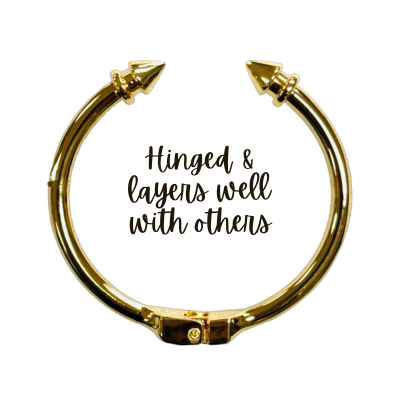 Spike hinged cuff bracelet, last call