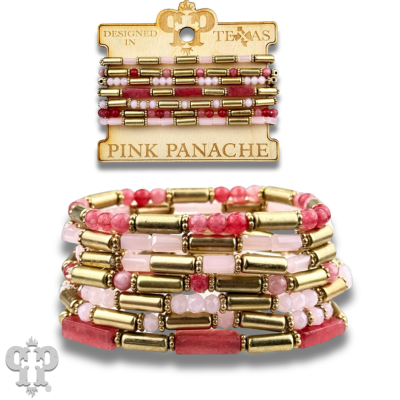 Matte gold and mixed bead bracelet