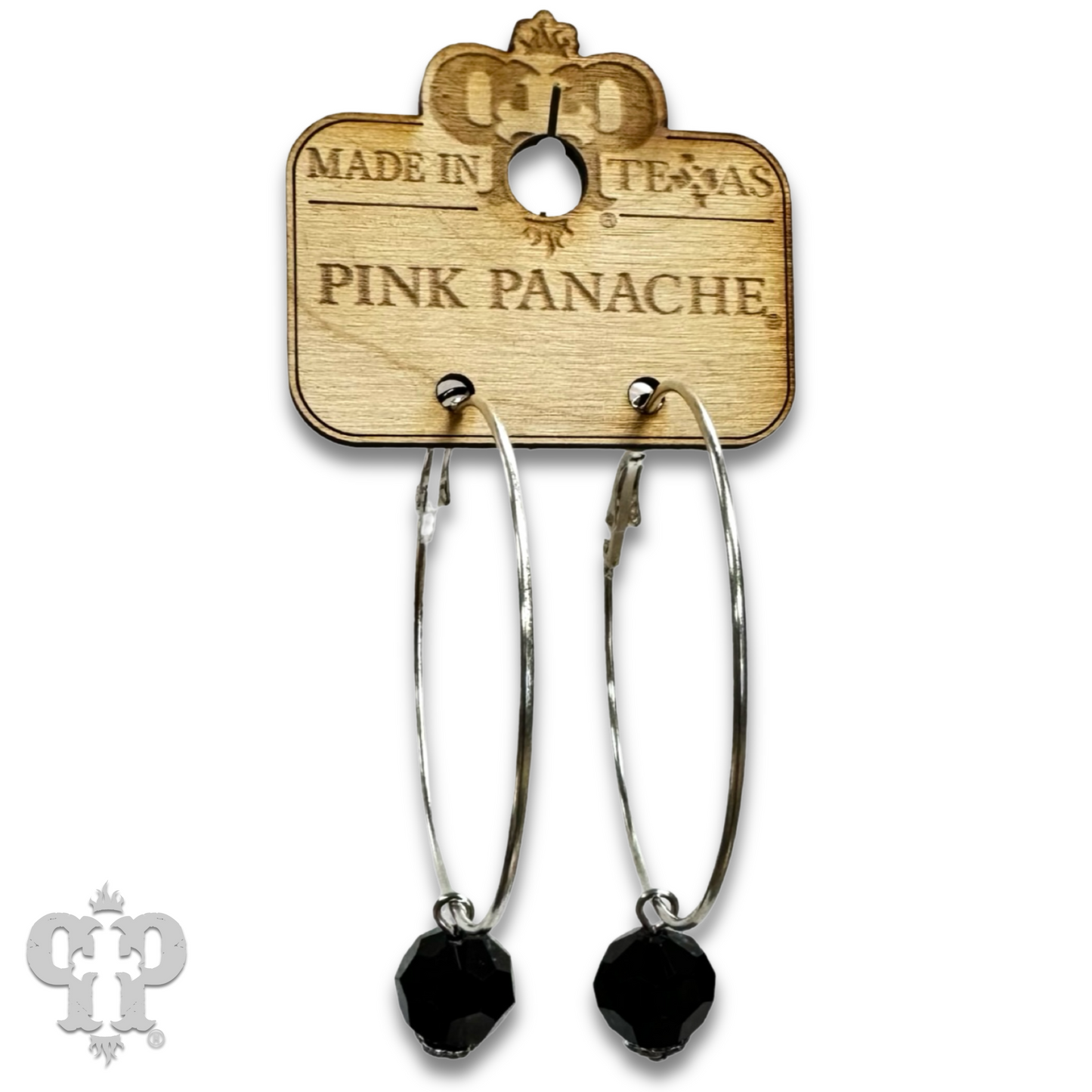 Hoop and bead drop earring