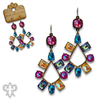 Rhinestone chandelier teardrop earring with Austrian crystal