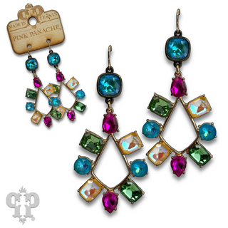 Rhinestone chandelier teardrop earring with Austrian crystal