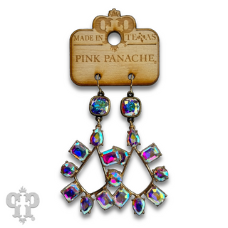 Rhinestone chandelier teardrop earring with Austrian crystal