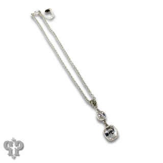 Double square Austrian crystal necklace