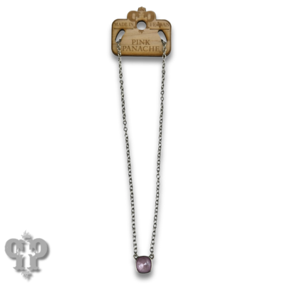 Austrian square crystal chain necklace, 10mm