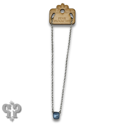 Austrian square crystal chain necklace, 10mm