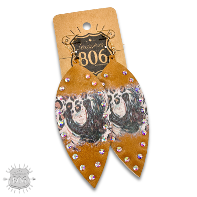 Earring with horseshoe print, last call