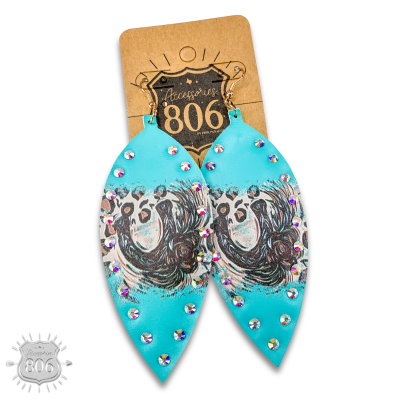 Earring with horseshoe print, last call