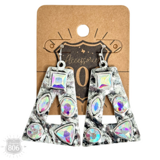 Rhinestone triangle earring