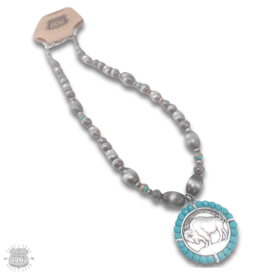 Buffalo coin necklace