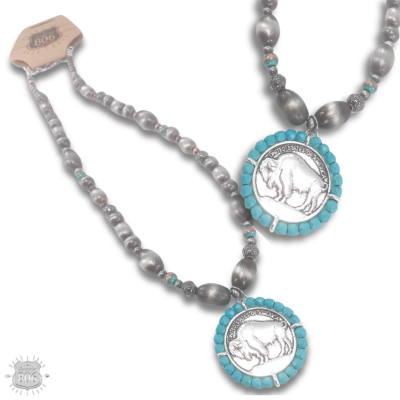 Buffalo coin necklace