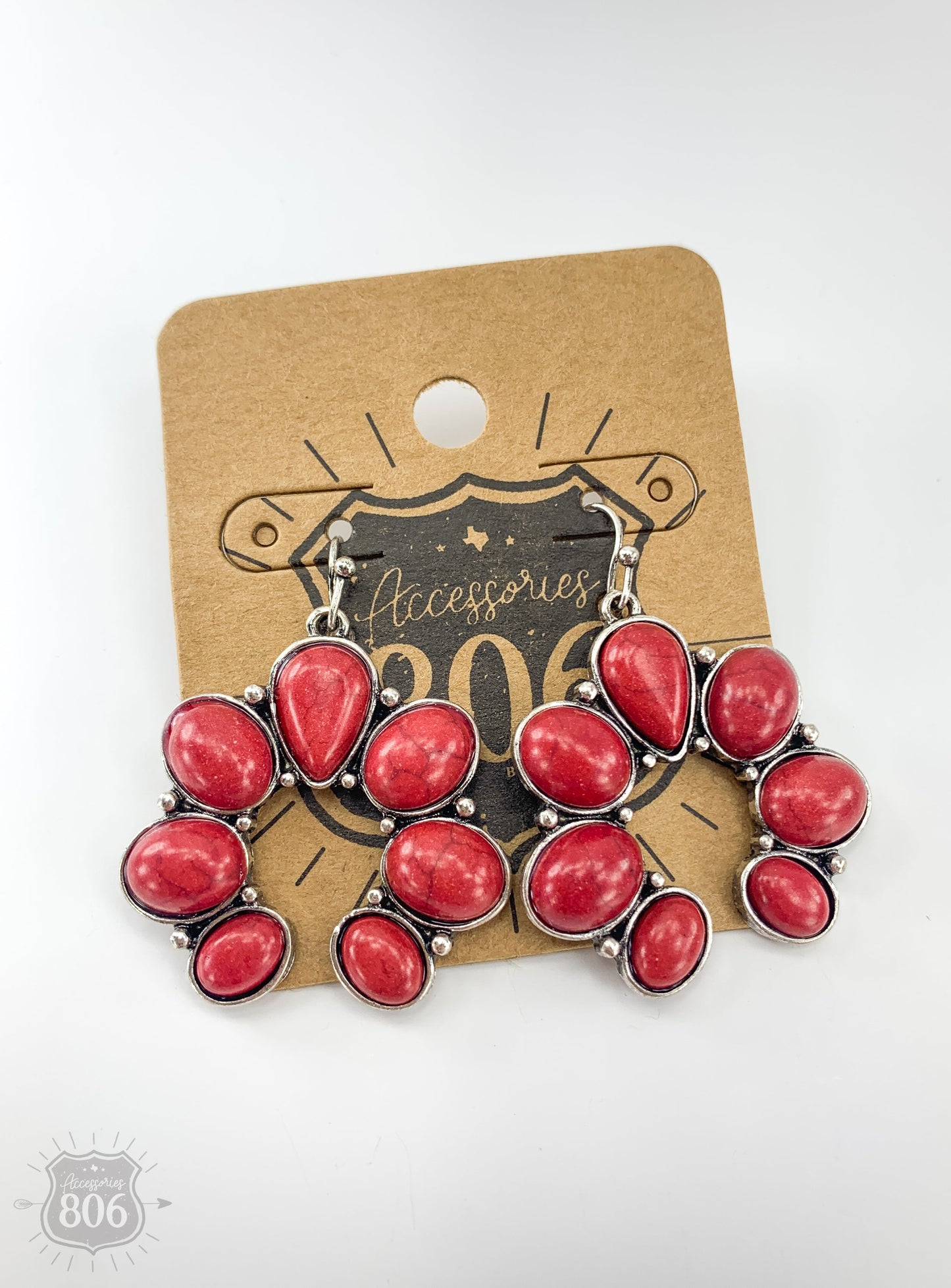 Naja stone filled blossom earring, last call