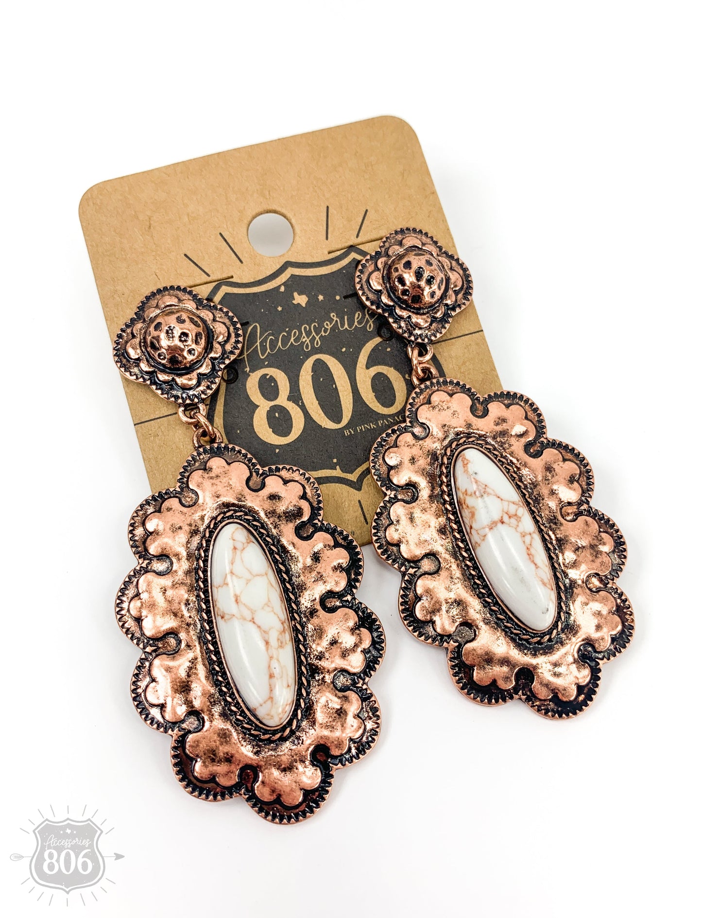 Decorative, scalloped oval post earring, last call