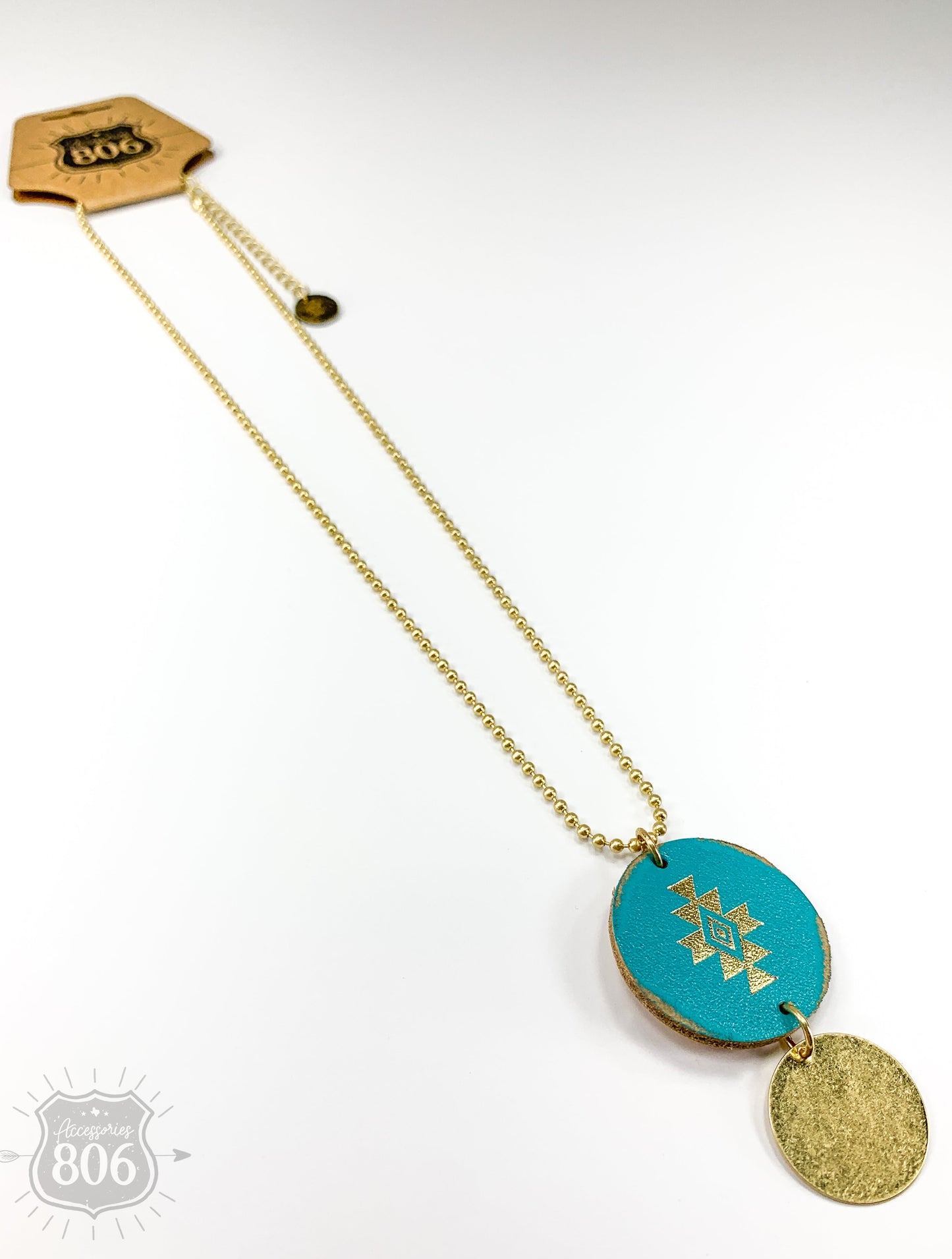 Aztec embossed pendant necklace, last call
