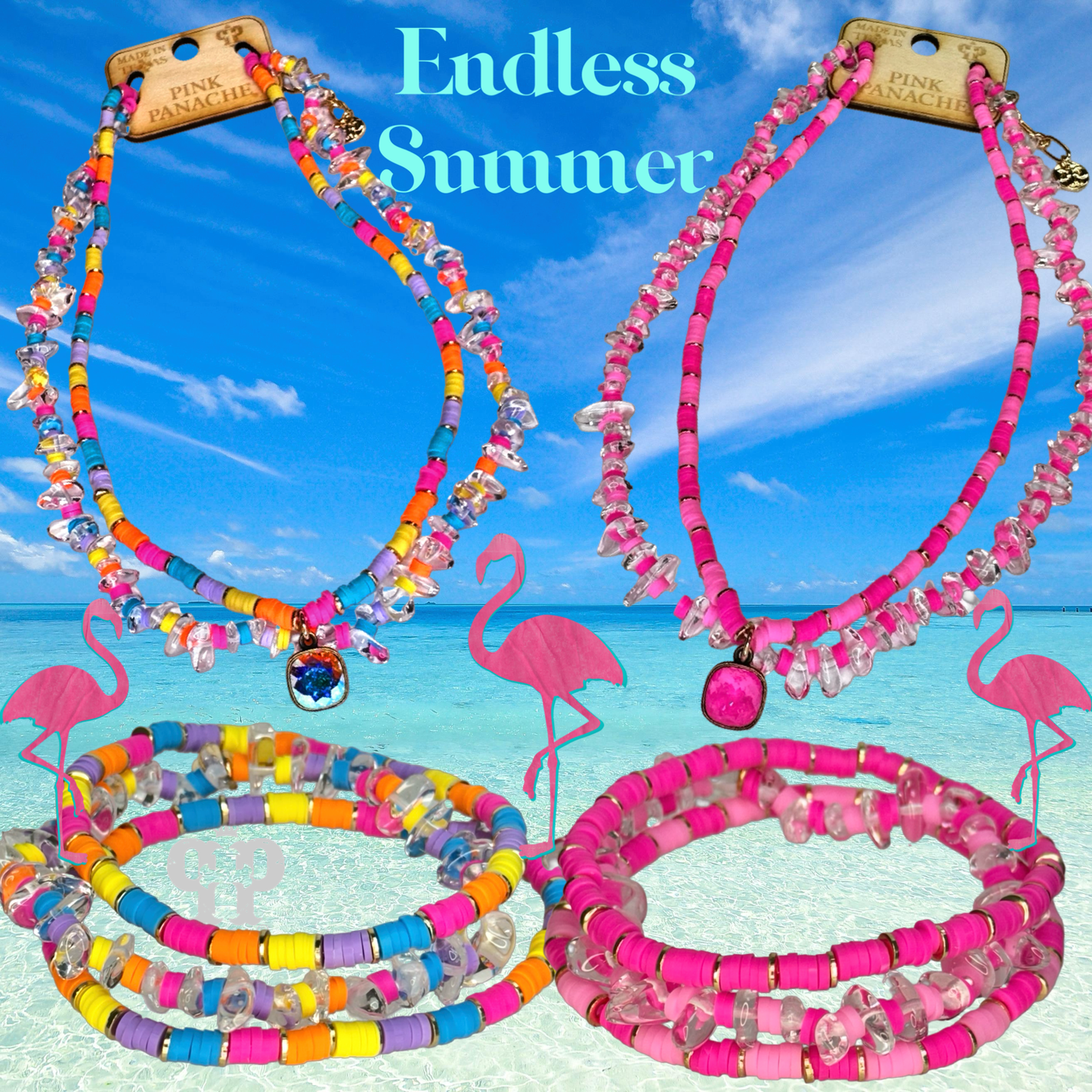 Beaded two-strand necklace, Austrian crystal
