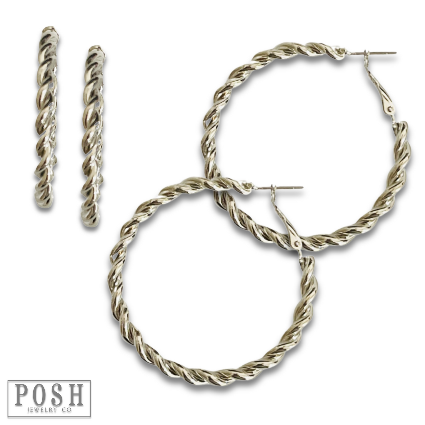 Twisted hoop earring