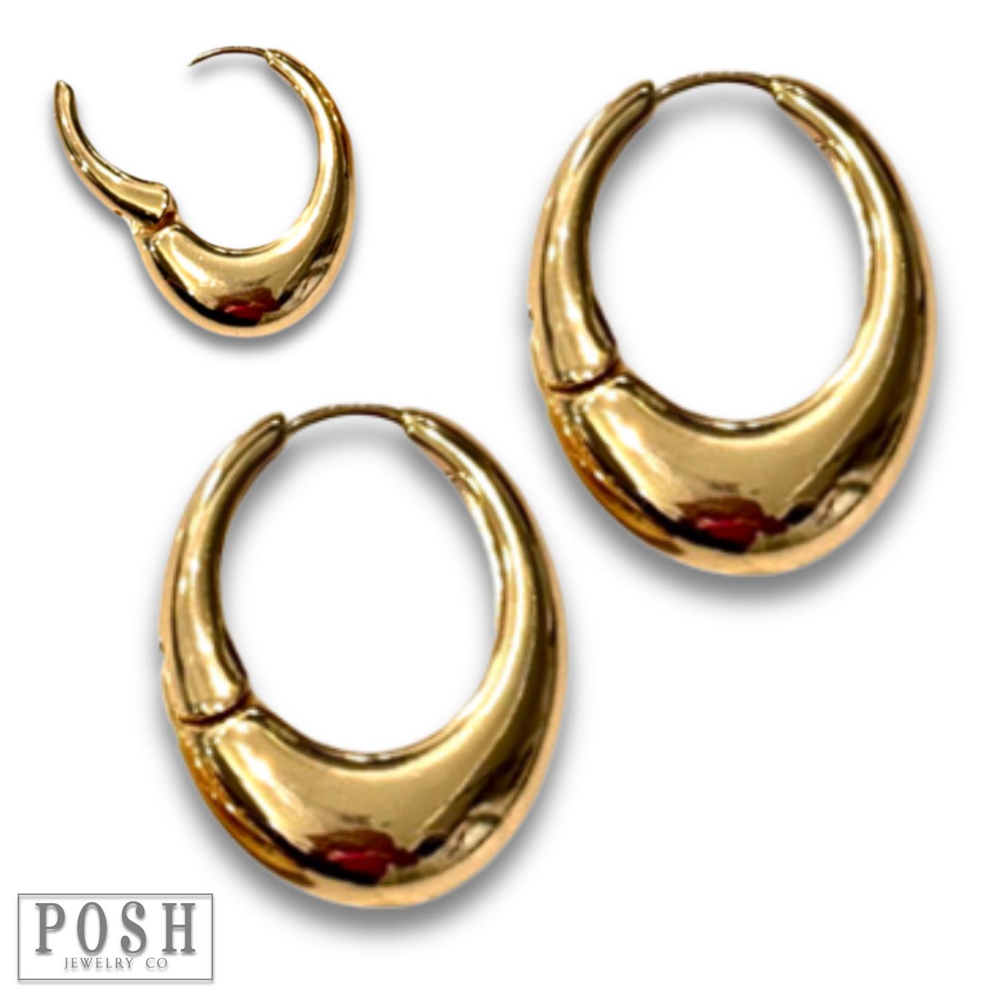 Raindrop hoop earring