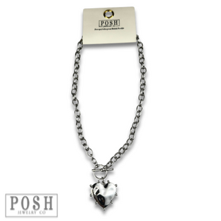 Studded heart necklace