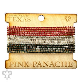 Rhinestone bracelet set, multiple strands