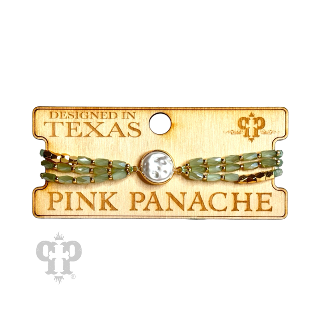 Drawstring bracelet with coin pearl