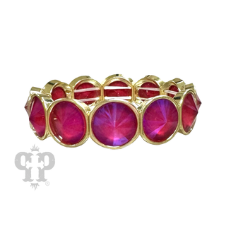 Round rhinestone bracelet