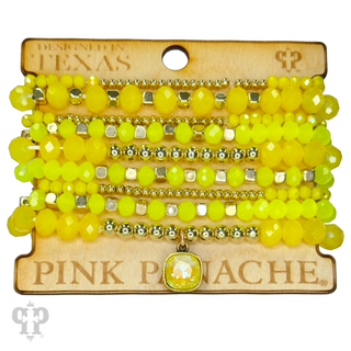 Beaded bracelet stack set, Austrian crystal