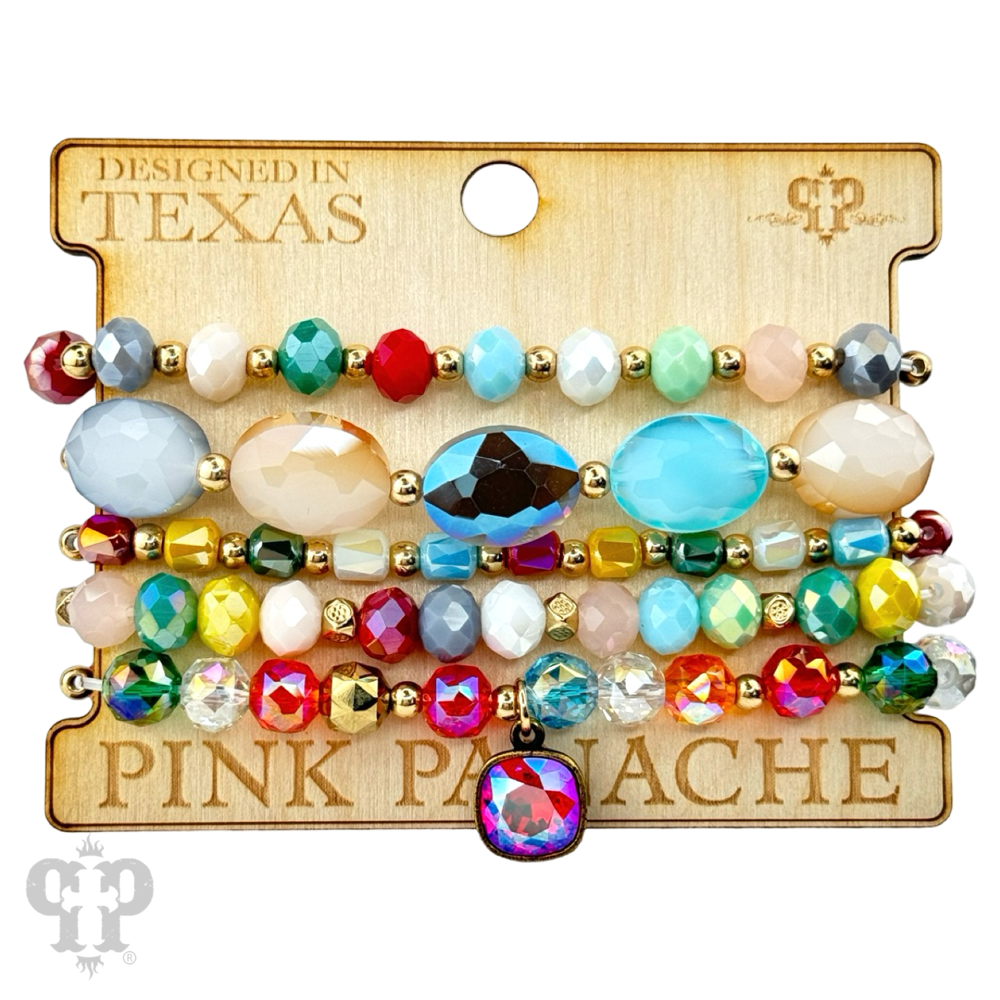 Opaque bead bracelet set