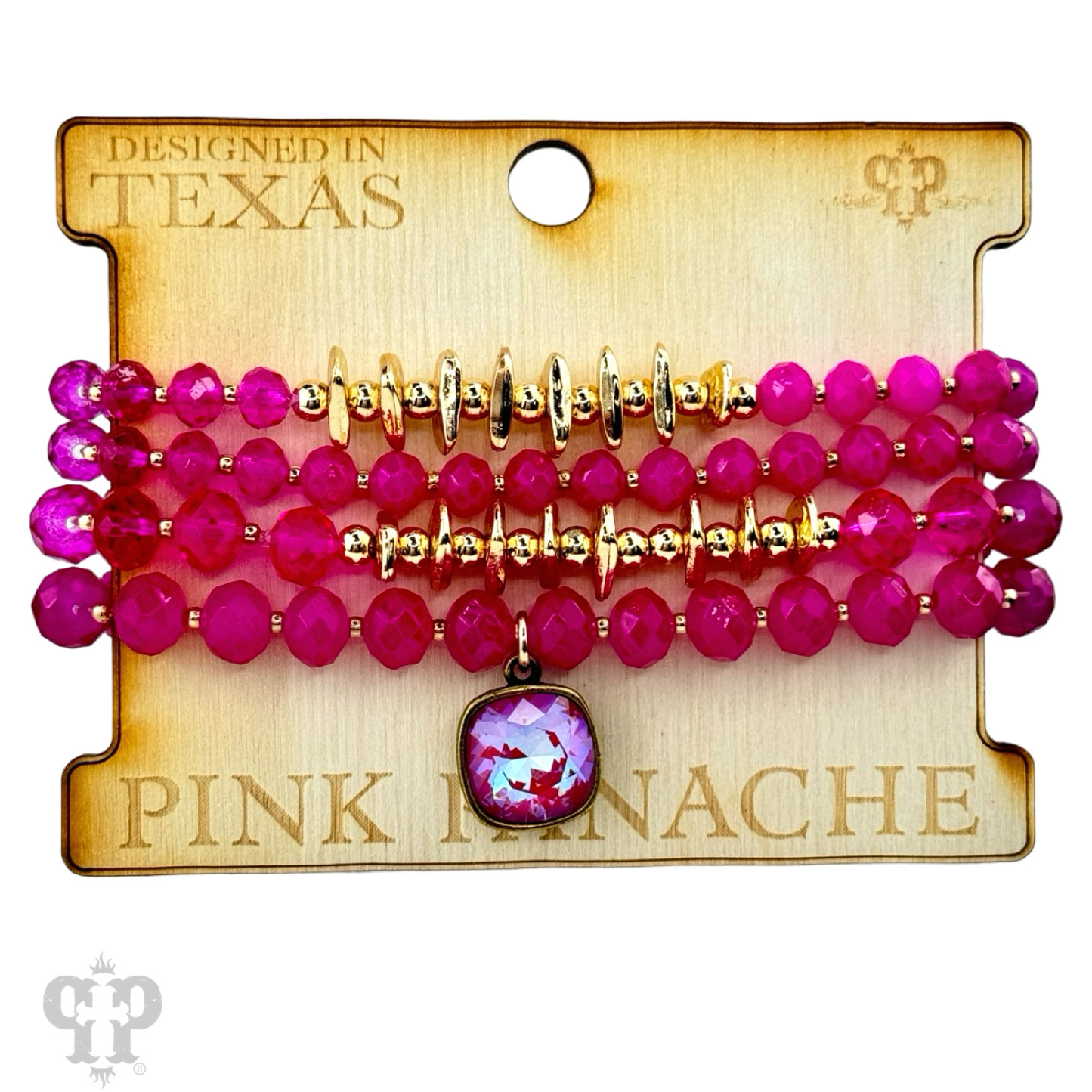 Crystal mixed bead bracelet set