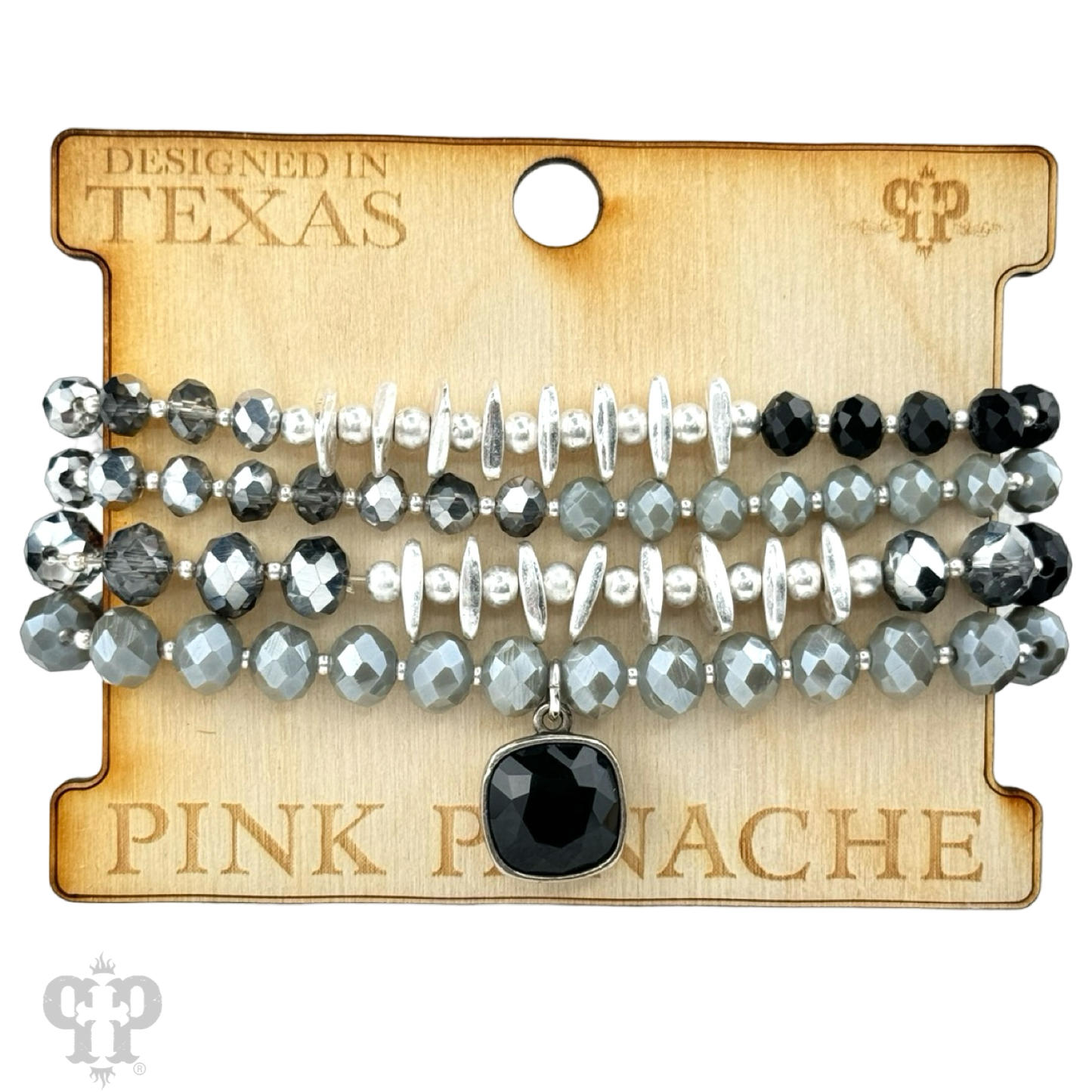 Crystal mixed bead bracelet set