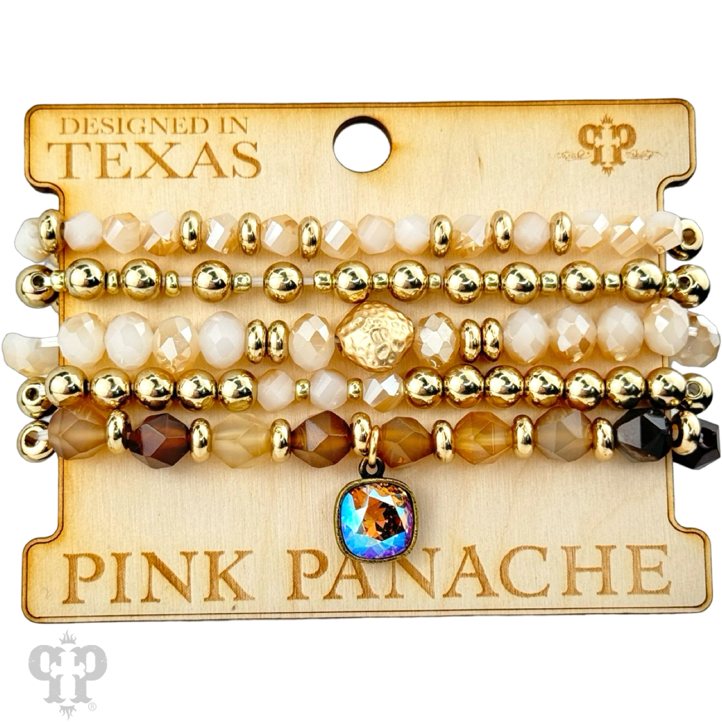 Faceted and round beaded bracelet with Austrian crystal