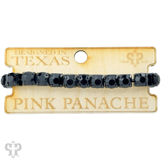 Prong set rhinestone stretch bracelet