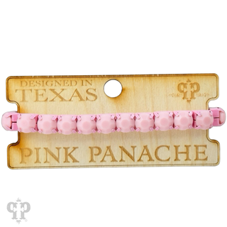 Prong set rhinestone stretch bracelet