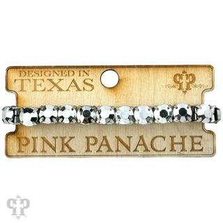 Prong set rhinestone stretch bracelet