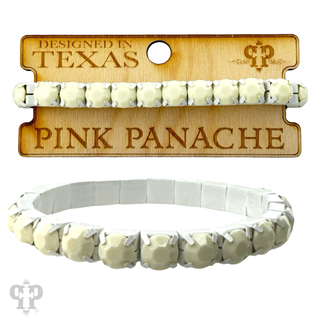 Prong set rhinestone stretch bracelet