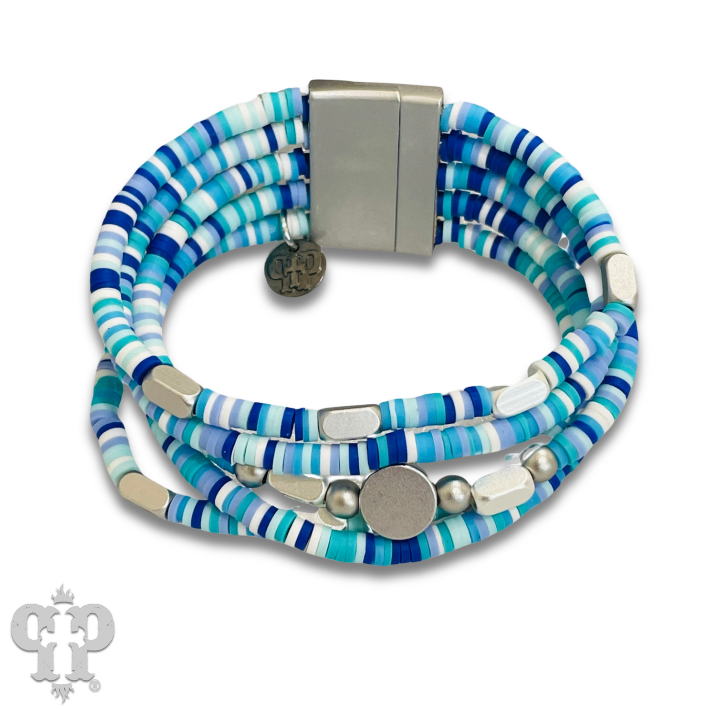 Disc and pearl bead magnetic bracelet, last call