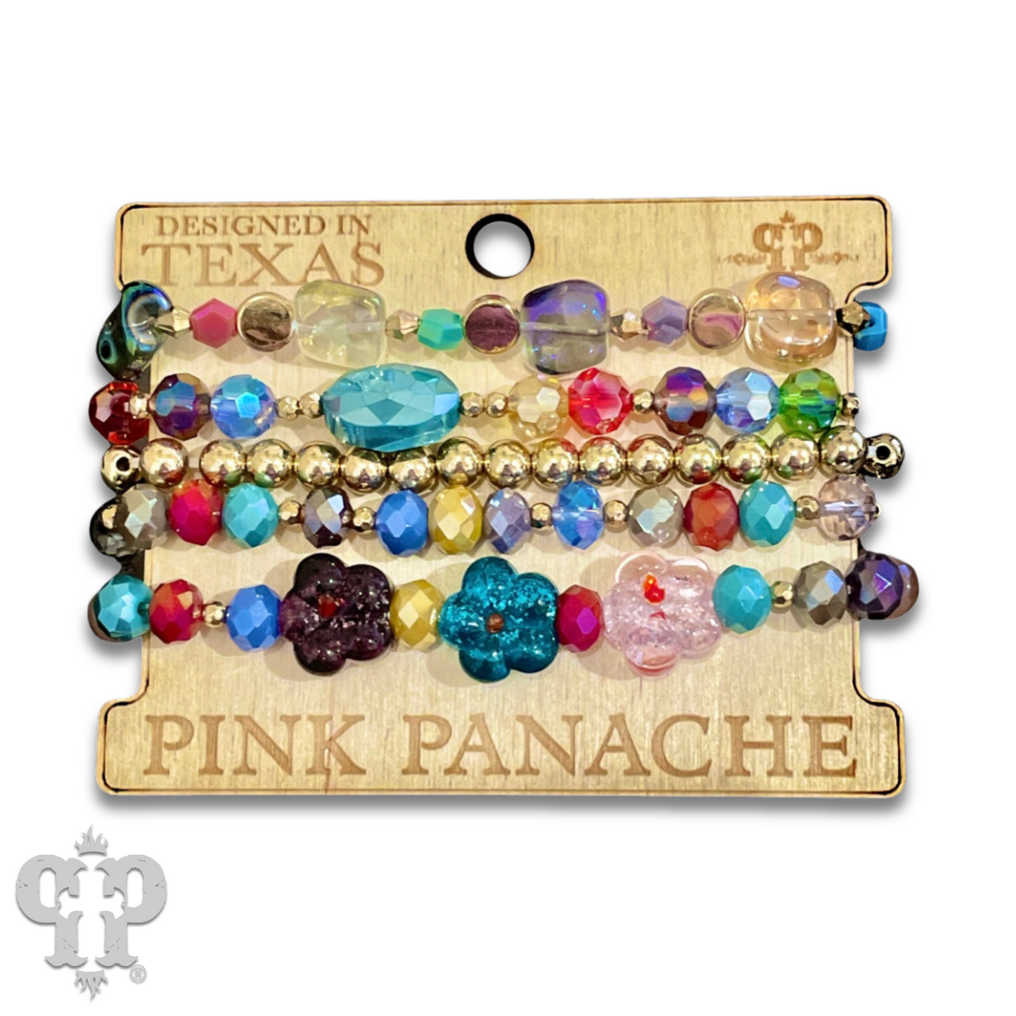 Glass bead variety mix bracelet stack