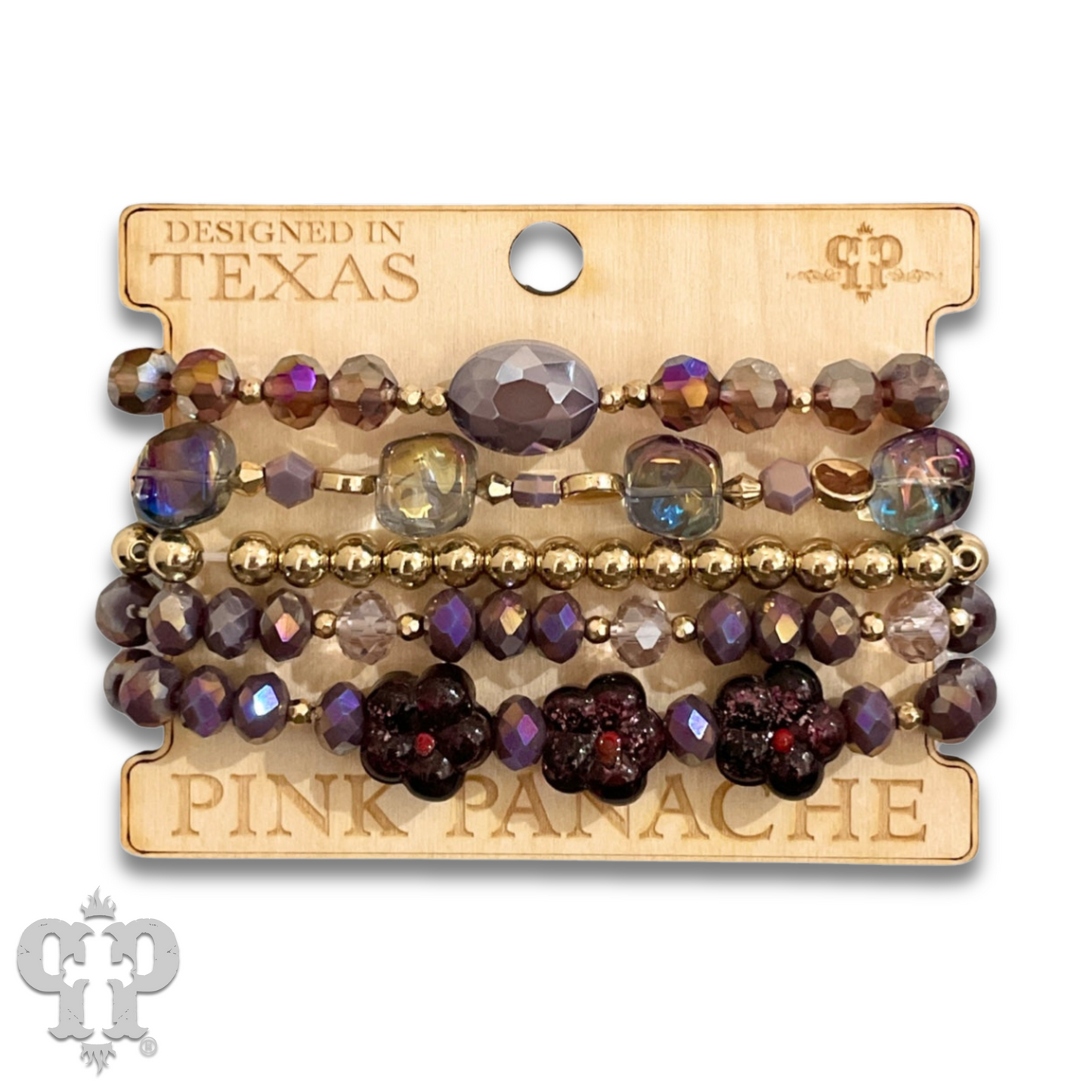 Glass bead variety mix bracelet stack