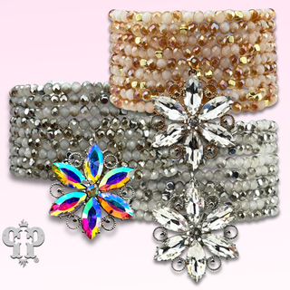 Rhinestone starburst bracelet