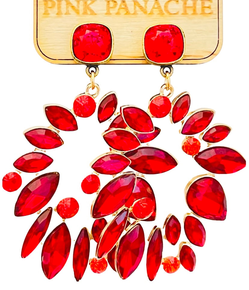 Rhinestone statement earring with Austrian crystal