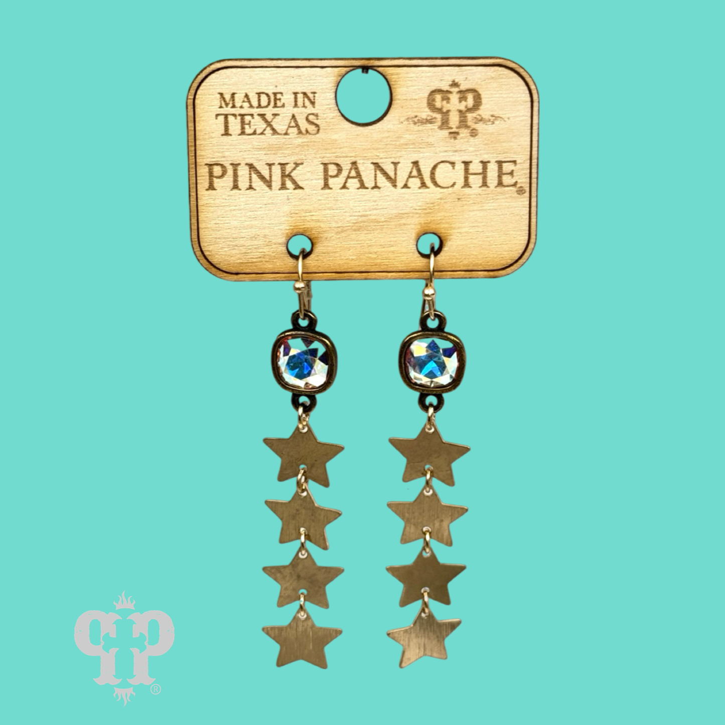 Four star earring, Austrian crystal
