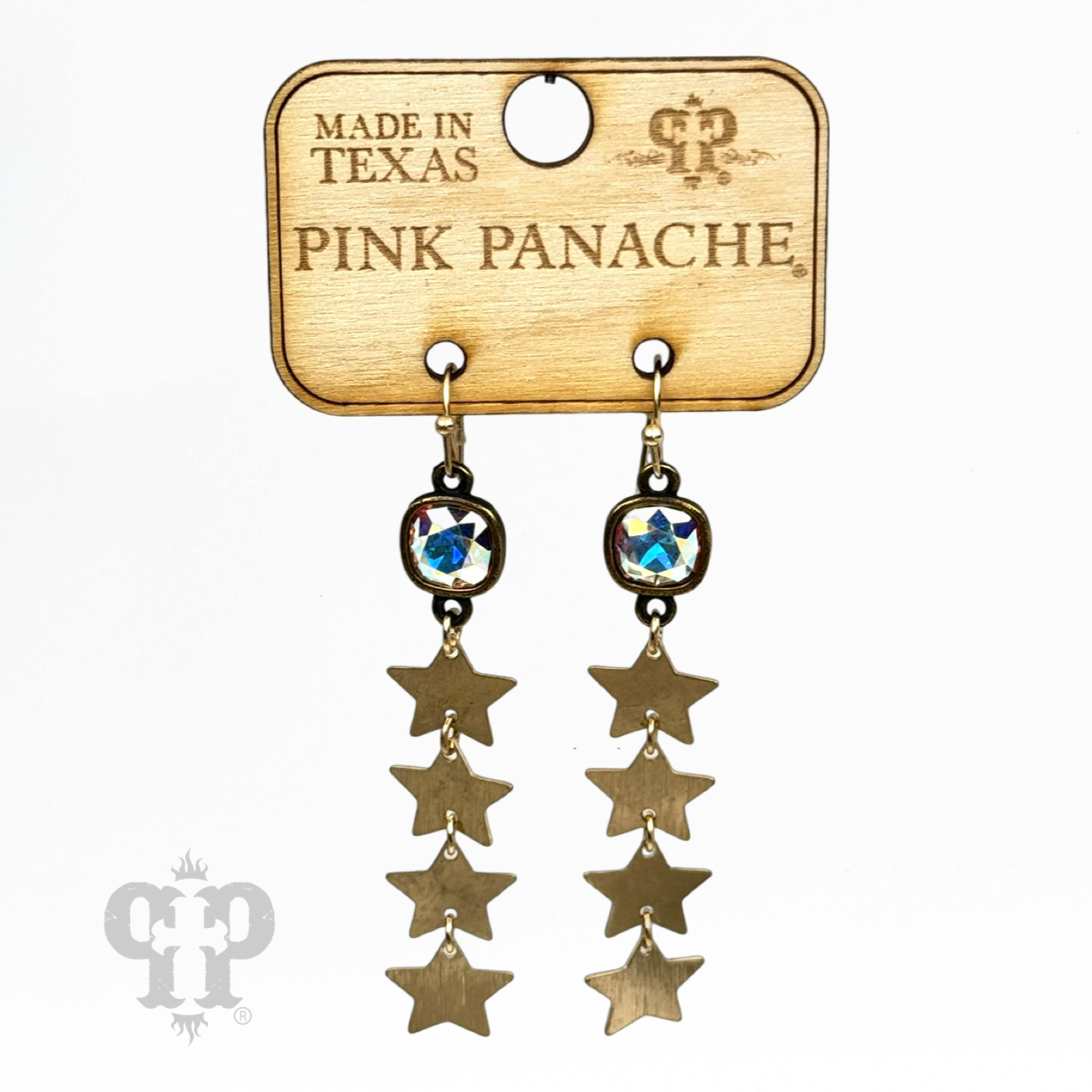 Four star earring, Austrian crystal
