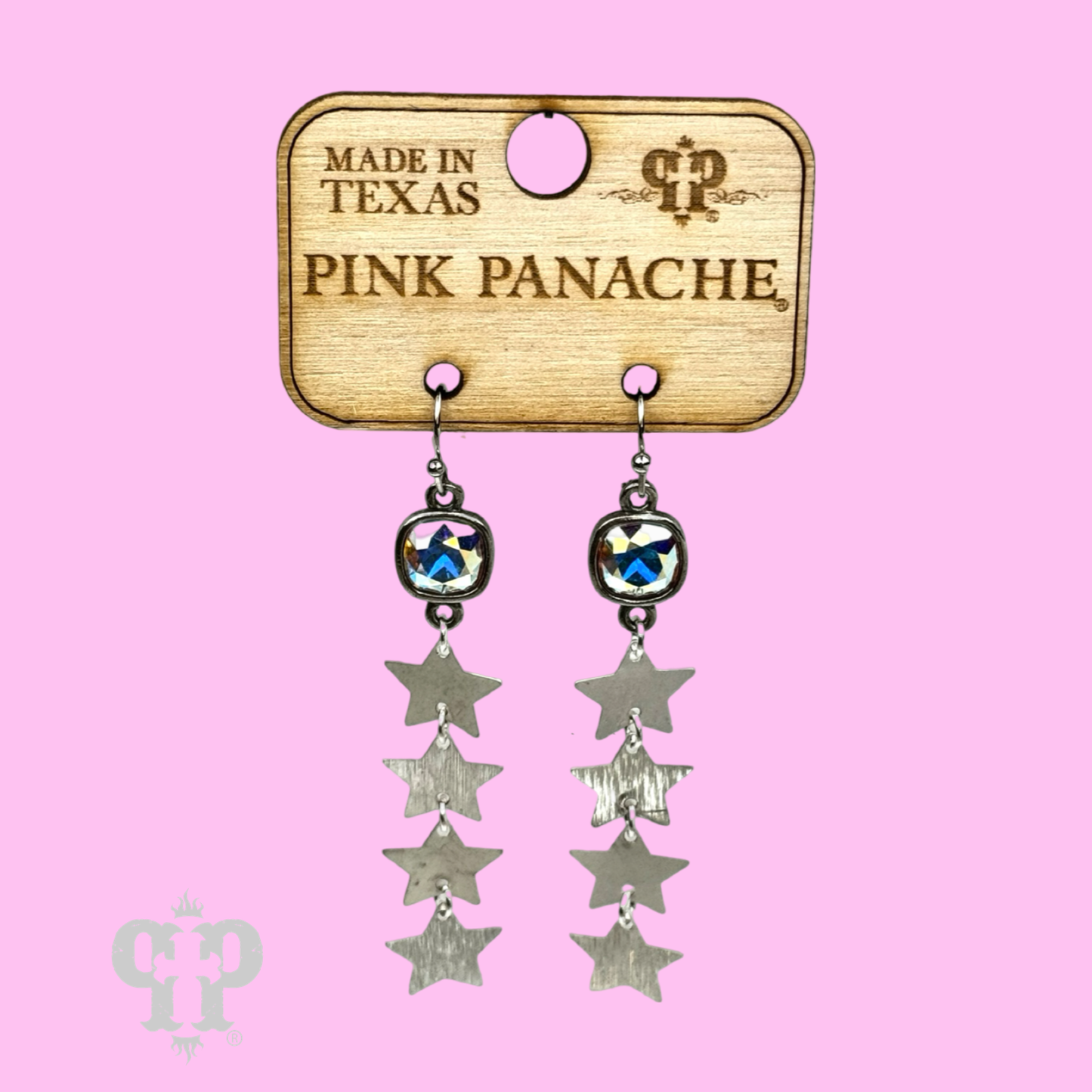 Four star earring, Austrian crystal