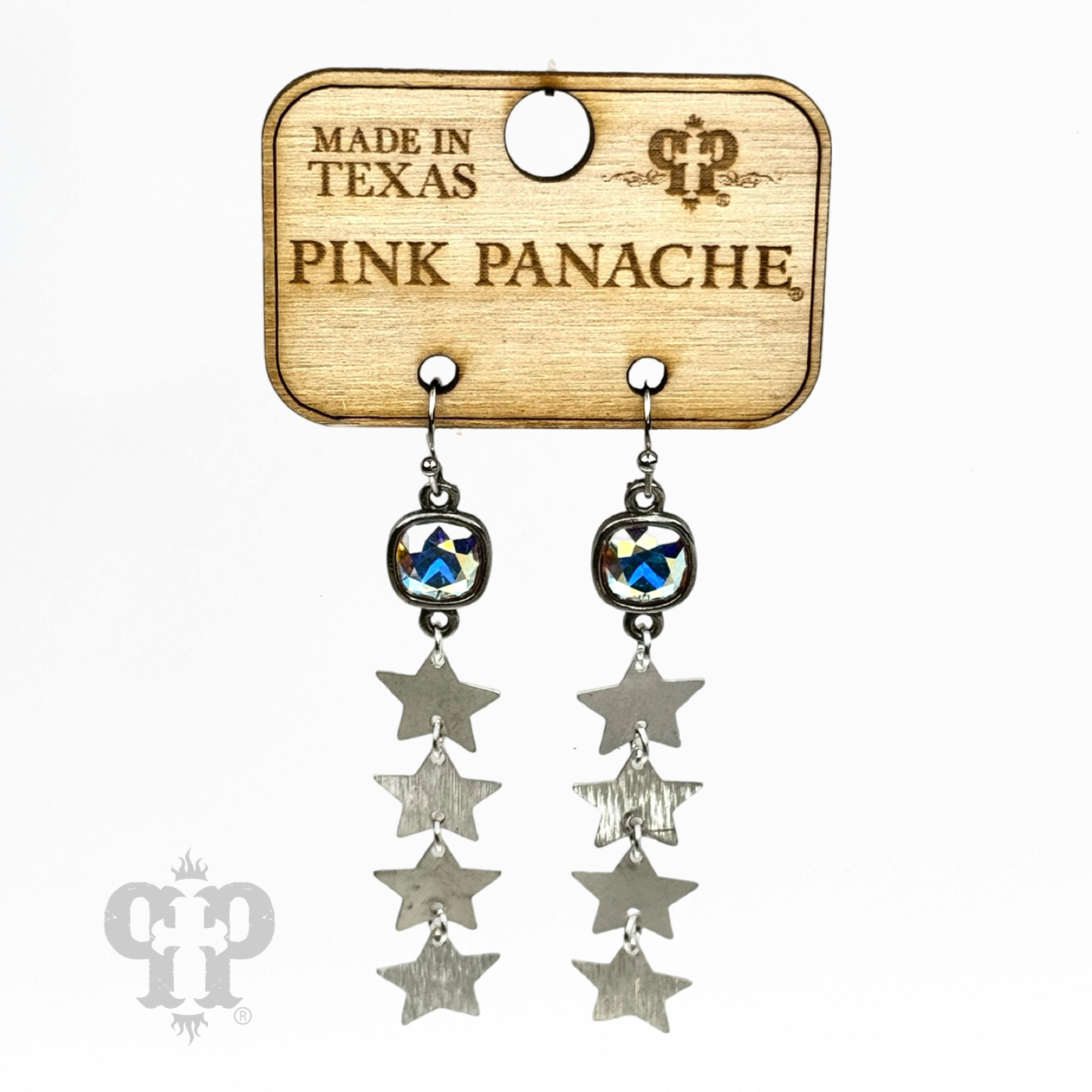 Four star earring, Austrian crystal