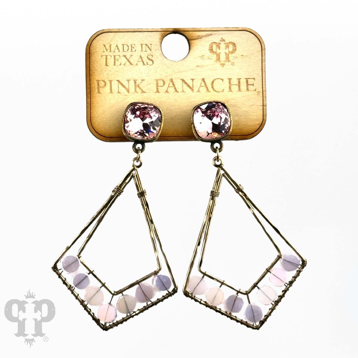 Pointed teardrop earring, Austrian crystal