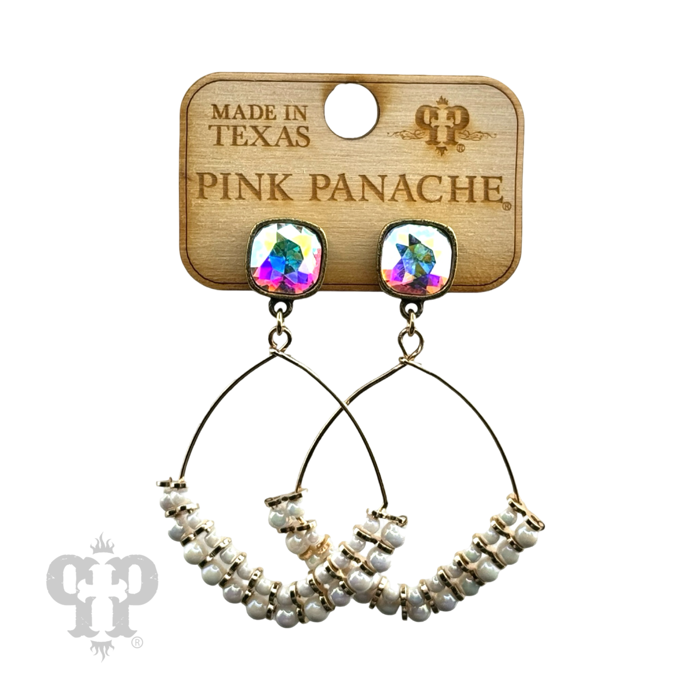 Pointed teardrop earring, Austrian crystal