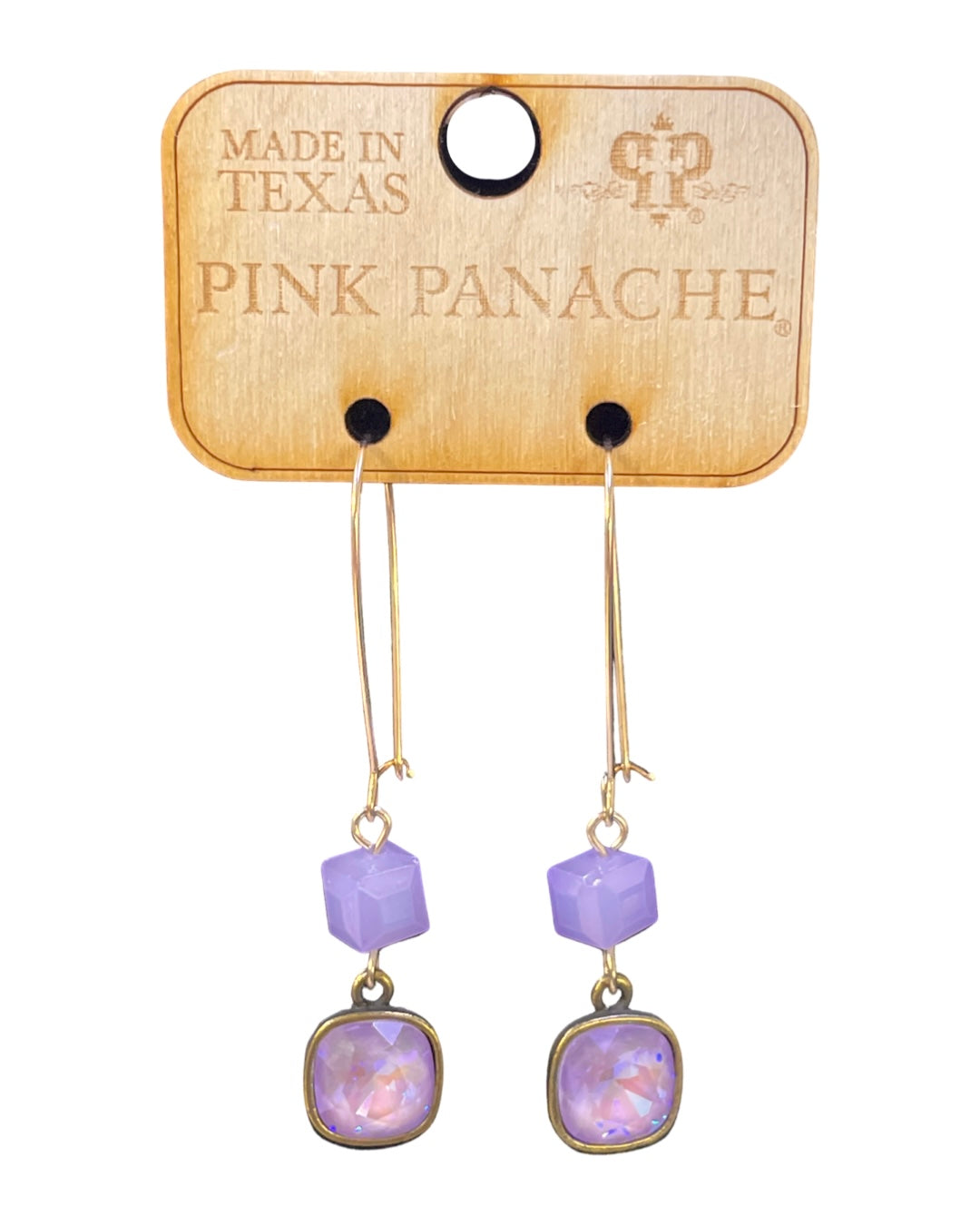 Square crystal bead earring with Austrian crystal