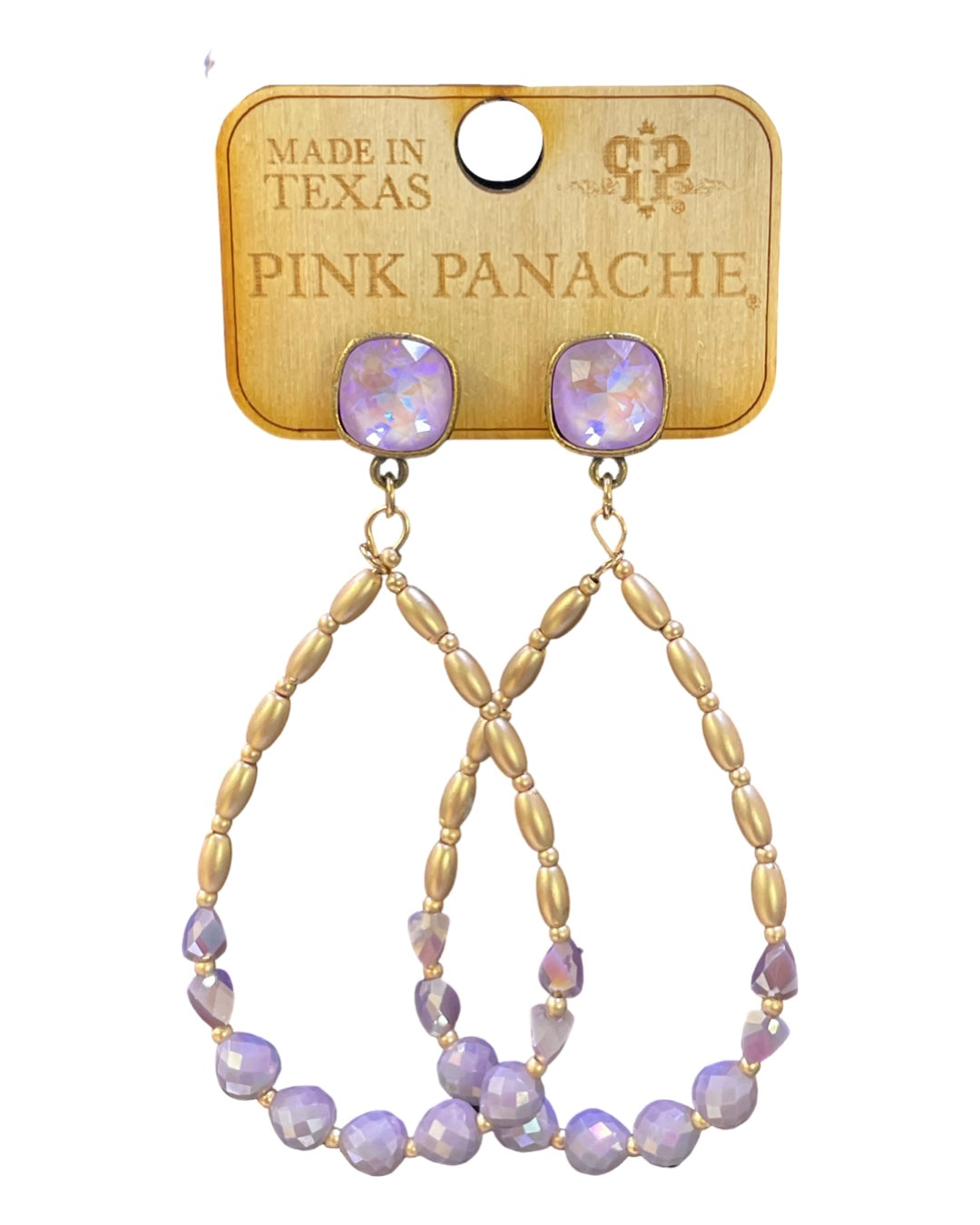 Rice and teardrop shaped earring with Austrian crystal