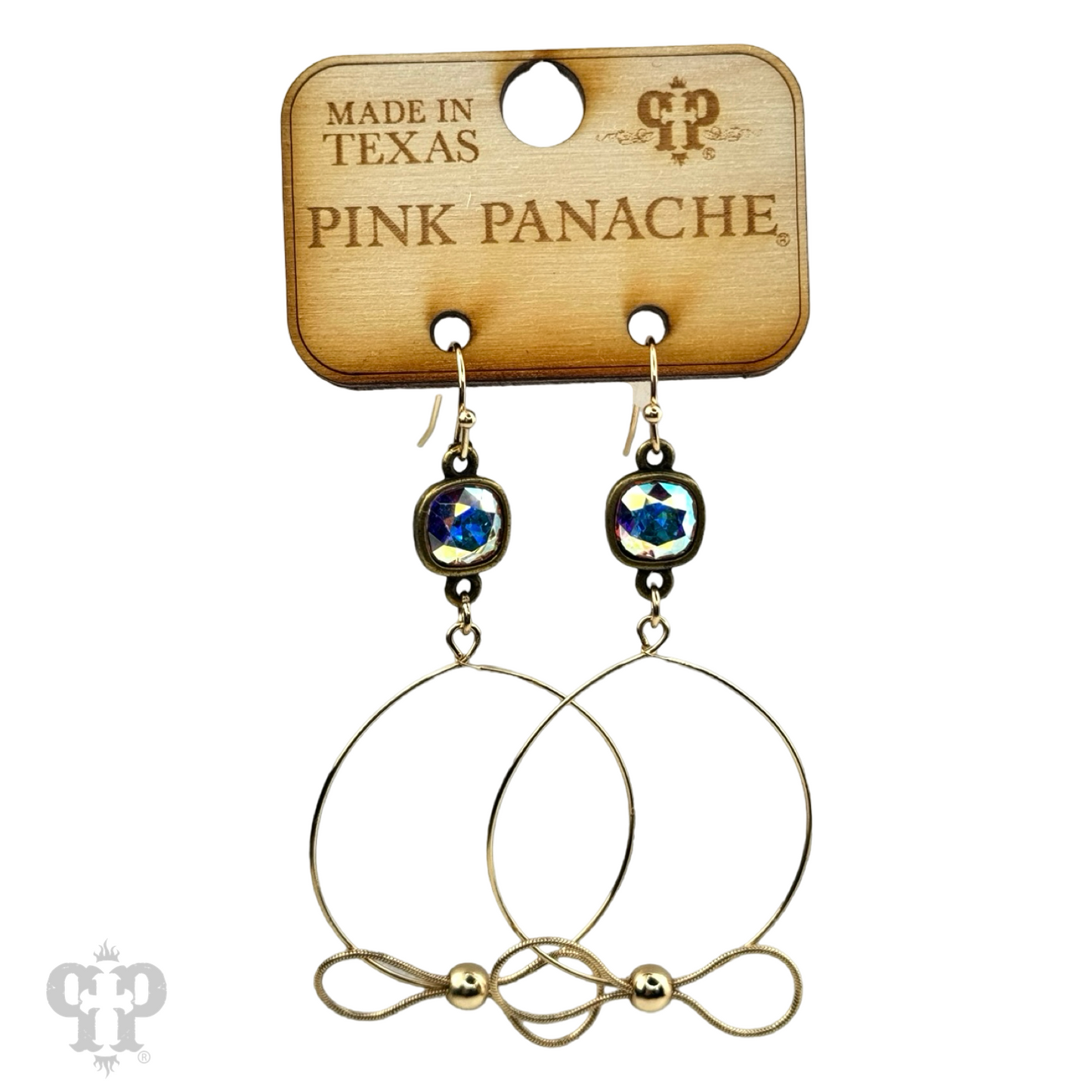 Crystal bow earring, Austrian crystal