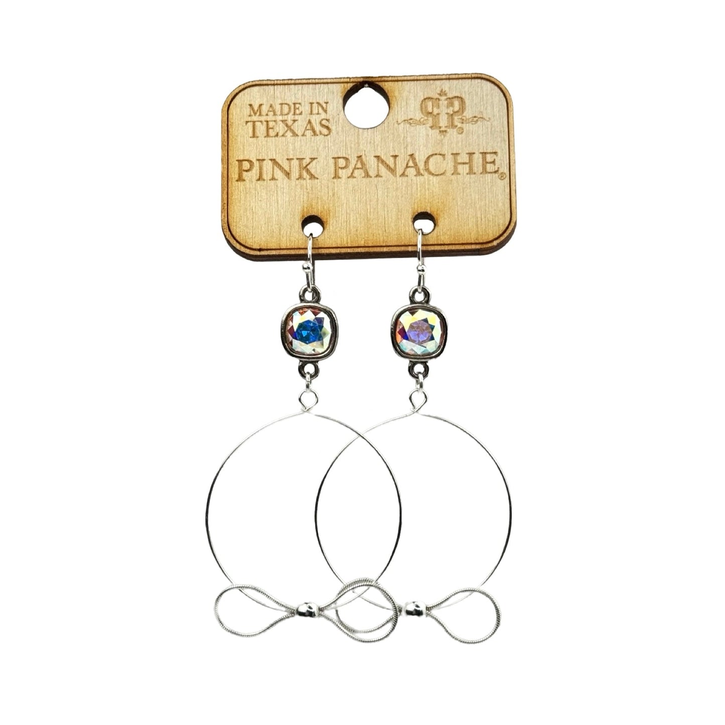 Crystal bow earring, Austrian crystal