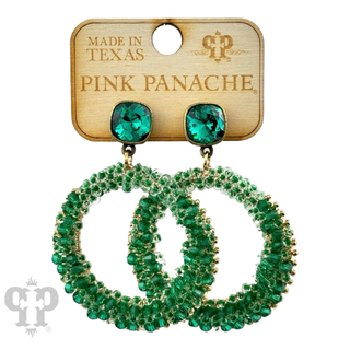 Bicone bead wrapped dangle earring with Austrian crystal