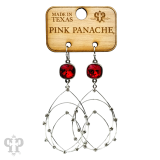 Rhinestone studded layered teardrop earring, Austrian crystal